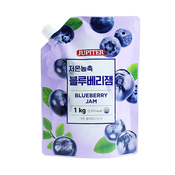 쥬피터 저온농축 블루베리 잼 1kg 1박스 10개