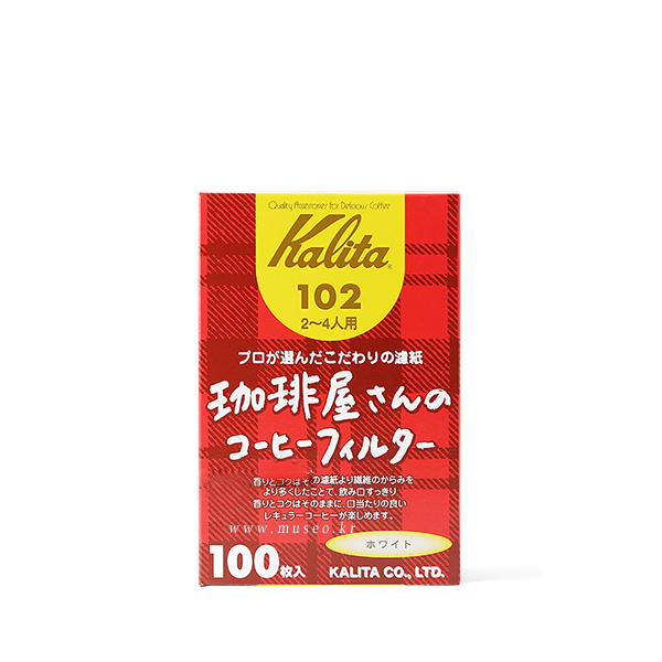 칼리타 커피샵 커피필터 2 4인용 화이트 100매 102