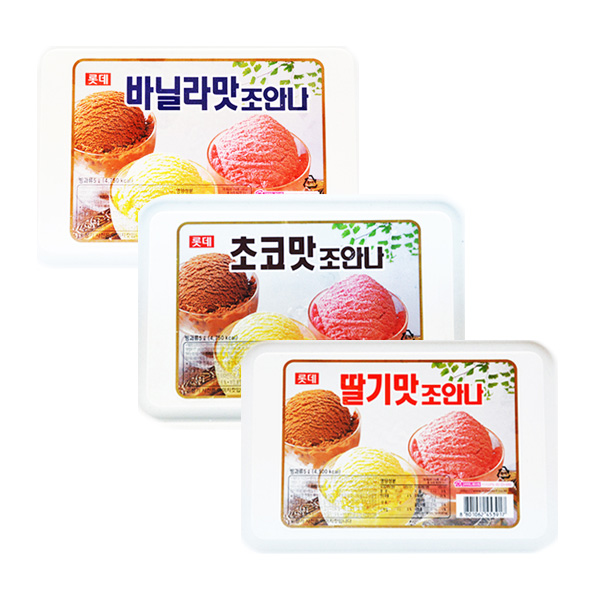 롯데 조안나 아이스크림 5L 3종 3개세트