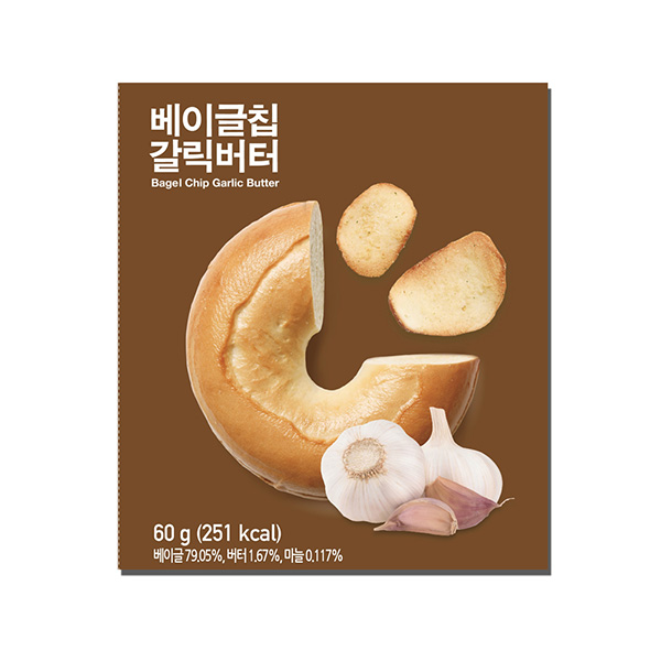 브레드샵 베이글칩 갈릭버터 60g 5개세트