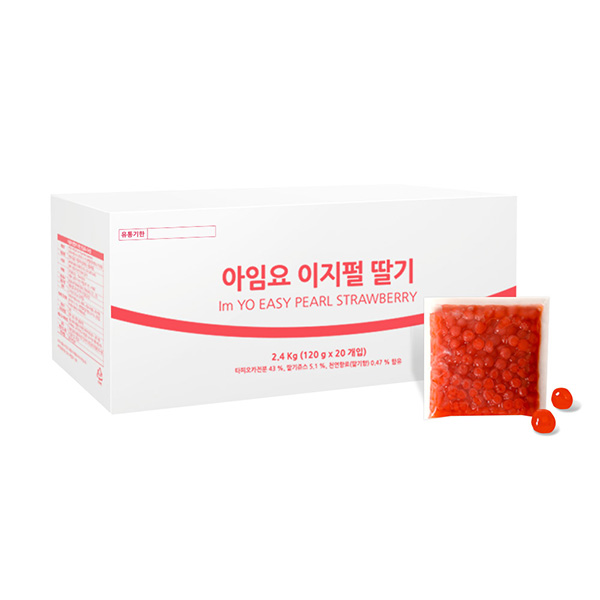 아임요 과즙 타피오카펄 딸기 120g 40개세트