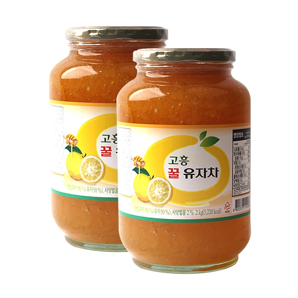 고흥 꿀 유자차 2kg 2개세트