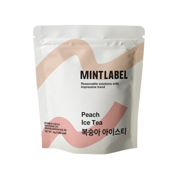 민트라벨 복숭아 아이스티 파우더 1kg 1박스 12개