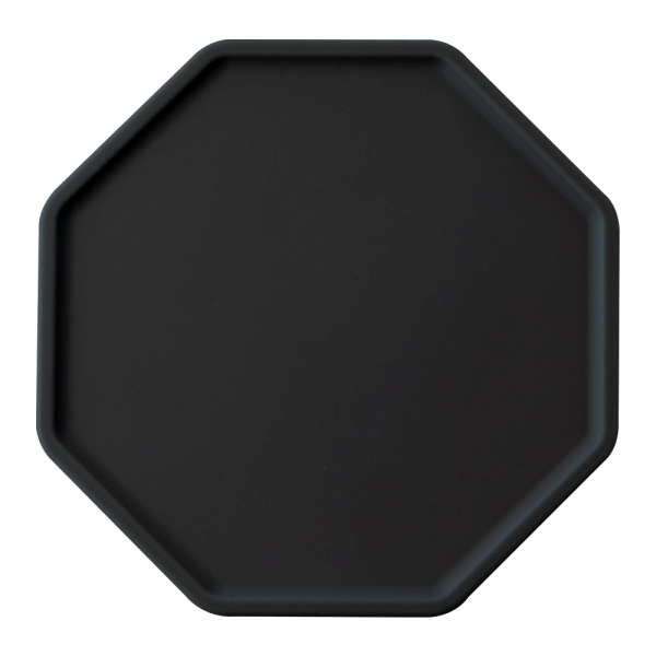 JS 플라이토 실리콘 폴리곤 컵받침 11cm 블랙 JSFLT804