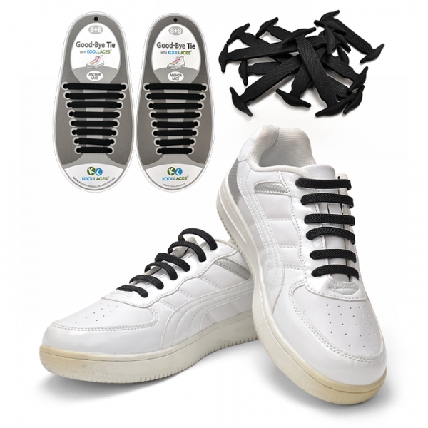 JS 쿨레이스 매듭없는 실리콘 신발끈 20P 블랙 JSFLBL02