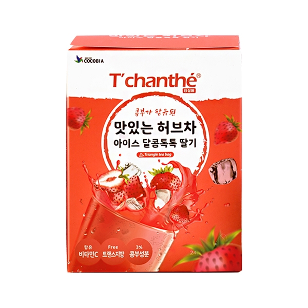 티샹떼 54 맛있는 허브차 아이스달콤톡톡 딸기 삼각망 20티백 1박스 54개