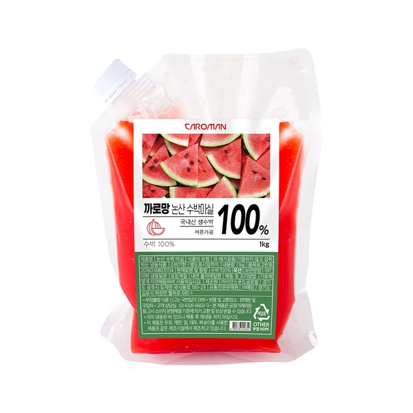 까로망 논산 수박마실 주스 100% 1kg 10개세트