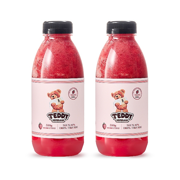 [냉장] 테디베리 딸기청 550g 2개