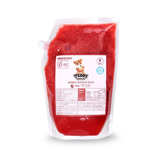 [냉동] 테디베리 딸기청 2kg